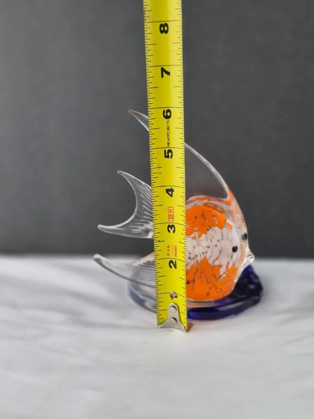 PartyLite Art Glass Tropical Angel Fish Tealight Candle Holder